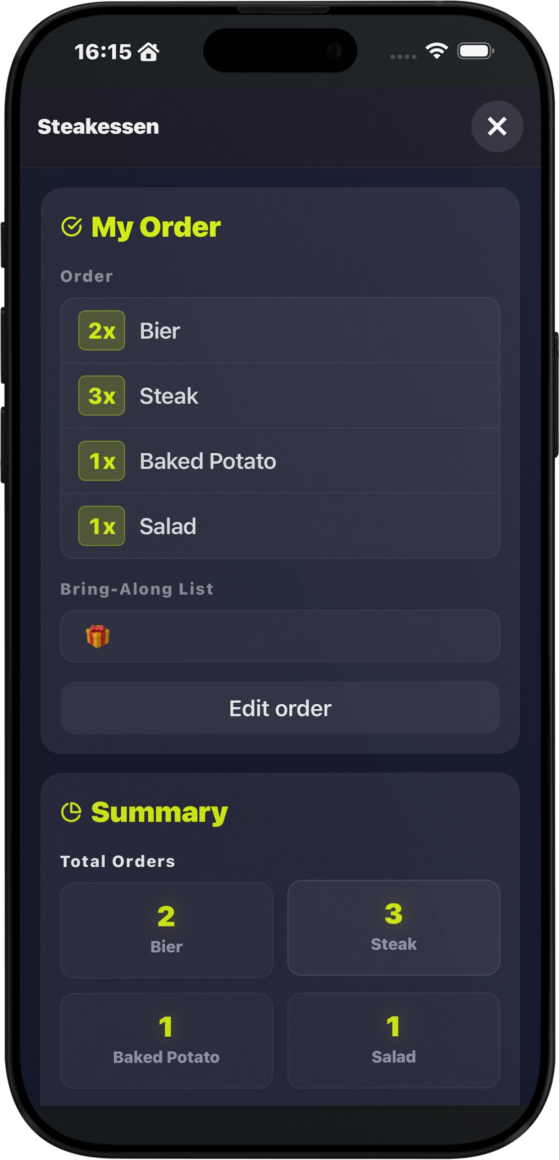 HowMany iPhone app screenshot